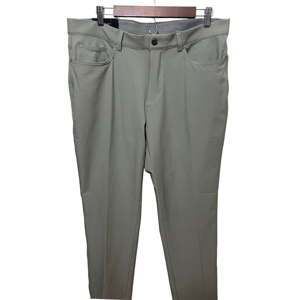 Greg Norman Mens Performance Stretch Golf Pants Sage Green 36x32 G7S25XMP737 NWT - Picture 2 of 7